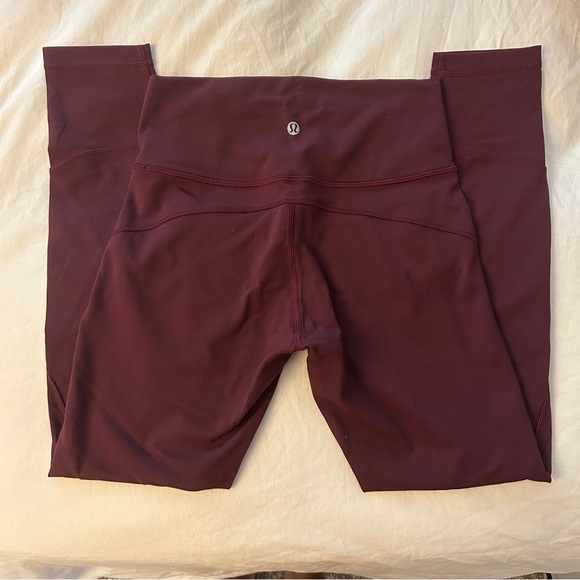 Lululemon Wunder Under Crop 25” Leggings – Size 6 – Maroon - Picture 1 of 4